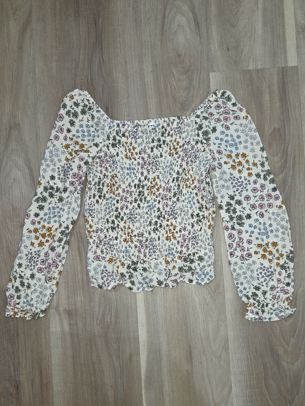 •Thereabouts• Little Girls Ruched Floral Blouse